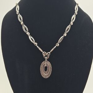 Brighton Silver Oval Link Necklace